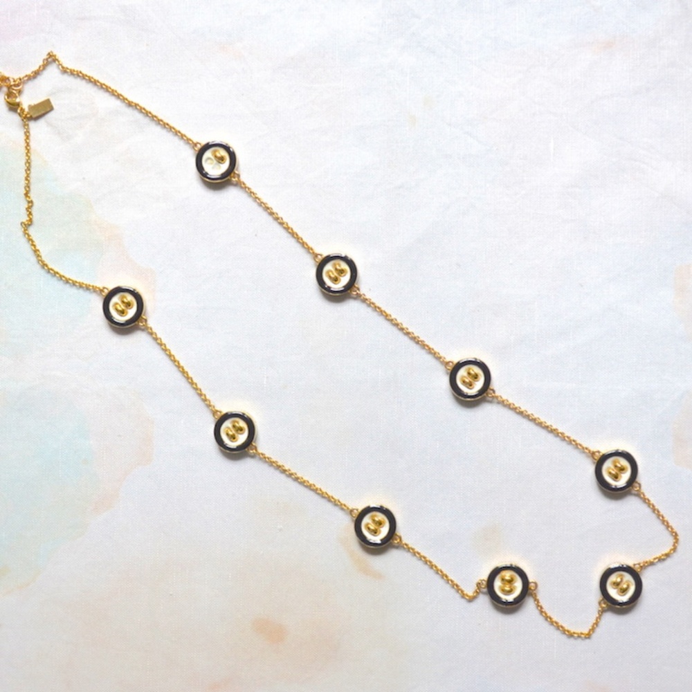 Kate Spade Buttons Scattered Gold Necklace